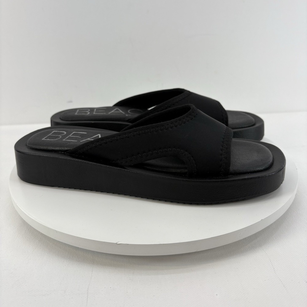 Beach‎ by Matisse Solar Platform Slide Women's Size 8M Black Casual Sandals